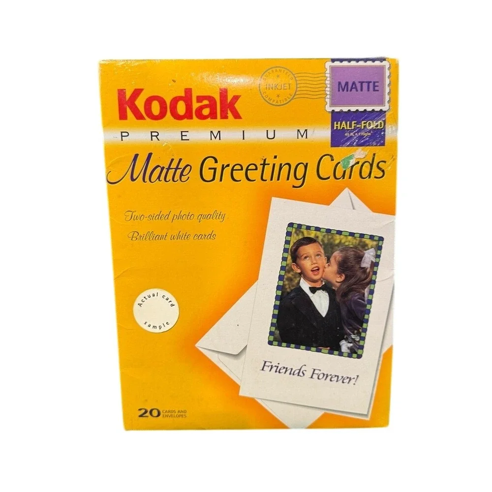 Kodak Premium Matte Half-Fold Greeting Cards Inkjet‎ 20 Count CAT 113 1549 New